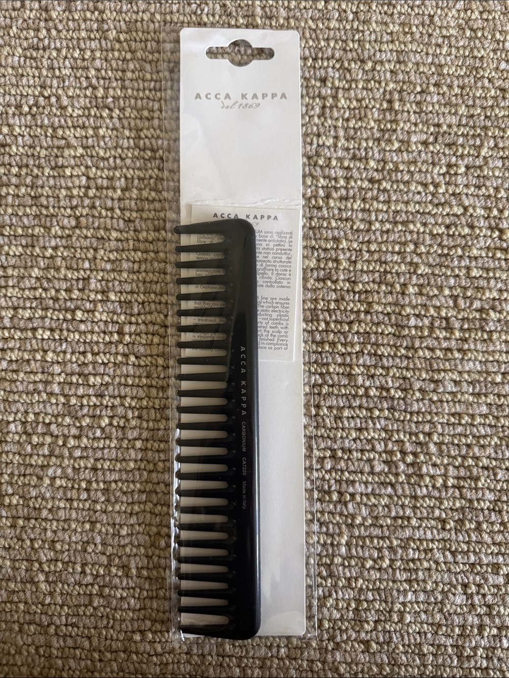 Italian Acca Kappa **Made in Italy** black comb